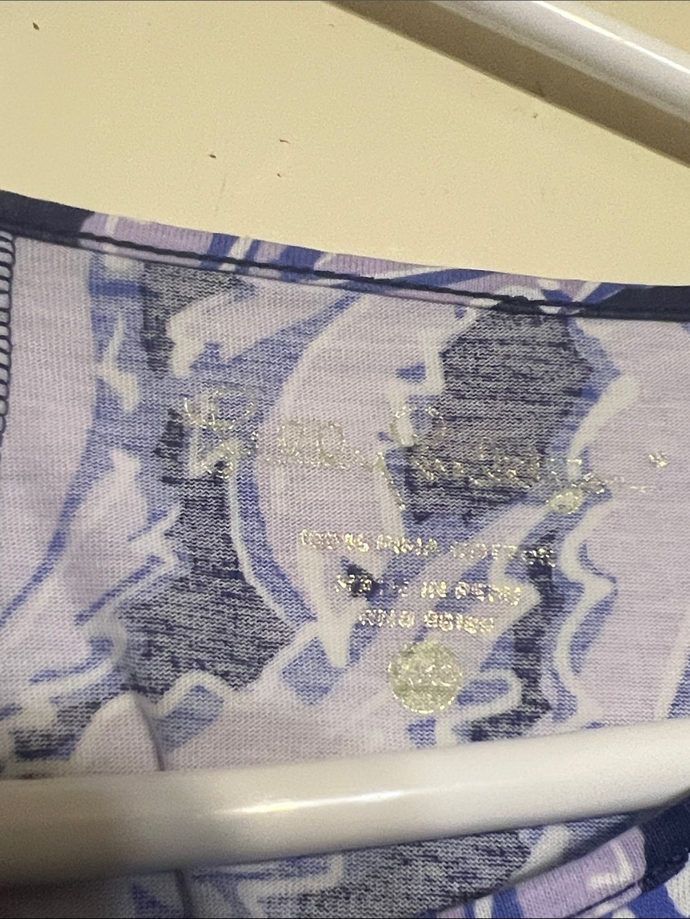 Lilly Pulitzer Navy, Lavender & Light Blue Pineapple Print Shift Dress - Picture 2 of 5